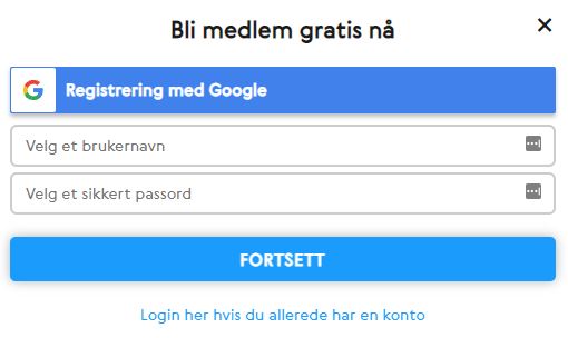 Registrer deg på KosOgLek enkelt og raskt! Velg mellom 10 påkrevde felter eller registrer deg med Google-kontoen din. Bli medlem i dag!